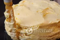 Торт "Наполеон" - Крок 9 Торт "Наполеон" - Крок 9
