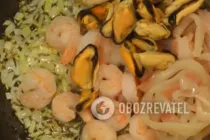 Спагетти с морепродуктами - Шаг 4 Спагетти с морепродуктами - Шаг 4