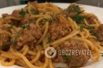 Спагетти с фрикадельками - Шаг 7 Спагетти с фрикадельками - Шаг 7