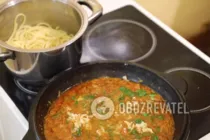 Спагетти с мясом - Шаг 6 Спагетти с мясом - Шаг 6