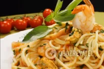 Спагетти с морепродуктами - Шаг 7 Спагетти с морепродуктами - Шаг 7