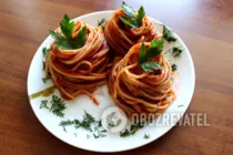 Спагетти с томатной пастой - Шаг 7 Спагетти с томатной пастой - Шаг 7