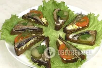 Бутерброды со шпротами - Шаг 10 Бутерброды со шпротами - Шаг 10