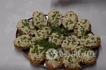 Бутерброды с печенью трески - Шаг 7 Бутерброды с печенью трески - Шаг 7