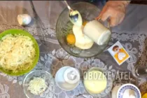 Заливной пирог на сметане - Шаг 1 Заливной пирог на сметане - Шаг 1