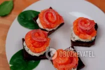 Канапе с красной рыбой - Шаг 6 Канапе с красной рыбой - Шаг 6