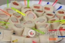 Канапе з крабовими паличками - Крок 6 Канапе з крабовими паличками - Крок 6