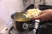 Сырный суп с грибами - Шаг 3 Сырный суп с грибами - Шаг 3