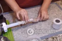 Домашняя куриная колбаса в духовке - Шаг 6 Домашняя куриная колбаса в духовке - Шаг 6
