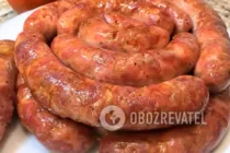 Домашняя колбаса из свинины - Шаг 8 Домашняя колбаса из свинины - Шаг 8