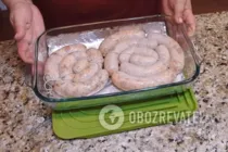 Домашняя куриная колбаса в духовке - Шаг 8 Домашняя куриная колбаса в духовке - Шаг 8