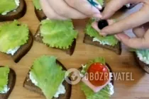 Канапе с колбасой - Шаг 6 Канапе с колбасой - Шаг 6
