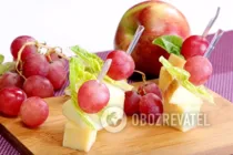Канапе с сыром и виноградом - Шаг 7 Канапе с сыром и виноградом - Шаг 7
