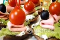 Канапе с колбасой - Шаг 7 Канапе с колбасой - Шаг 7