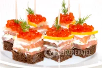 Канапе с икрой - Шаг 7 Канапе с икрой - Шаг 7