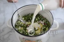 Окрошка с колбасой - Шаг 6 Окрошка с колбасой - Шаг 6