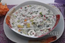 Окрошка на майонезе - Шаг 7 Окрошка на майонезе - Шаг 7