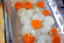 Карп запеченный с овощами - Шаг 3 Карп запеченный с овощами - Шаг 3