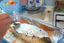 Карп запеченный с овощами - Шаг 7 Карп запеченный с овощами - Шаг 7