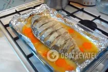 Карп запеченный с овощами - Шаг 8 Карп запеченный с овощами - Шаг 8