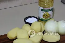 Смажена картопля з цибулею - Крок 1 Смажена картопля з цибулею - Крок 1