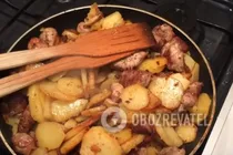Жареная картошка с мясом - Шаг 7 Жареная картошка с мясом - Шаг 7