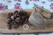 Салат с языком и грибами - Шаг 1 Салат с языком и грибами - Шаг 1