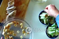 Салат Цезар з лососем - Крок 7 Салат Цезар з лососем - Крок 7
