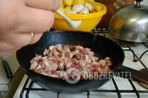Смажена картопля з печерицями - Крок 2 Смажена картопля з печерицями - Крок 2