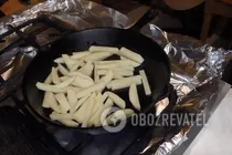 Смажена картопля з вешенками - Крок 4 Смажена картопля з вешенками - Крок 4