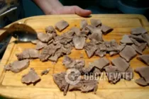 Салат с языком и огурцом - Шаг 10 Салат с языком и огурцом - Шаг 10