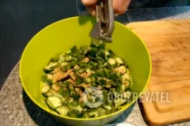Салат с языком и огурцом - Шаг 7 Салат с языком и огурцом - Шаг 7