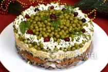 Салат с языком и горошком - Шаг 10 Салат с языком и горошком - Шаг 10