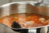 Томатный суп с морепродуктами - Шаг 15 Томатный суп с морепродуктами - Шаг 15