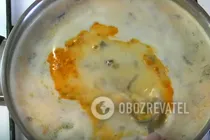Грибной суп с сыром - Шаг 8 Грибной суп с сыром - Шаг 8