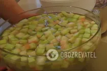 Цукаты из арбузных корок - Шаг 3 Цукаты из арбузных корок - Шаг 3