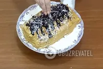 Торт "Монастырская изба" со сгущенкой - Шаг 7 Торт "Монастырская изба" со сгущенкой - Шаг 7
