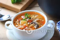 Грибной суп с перловкой - Шаг 8 Грибной суп с перловкой - Шаг 8