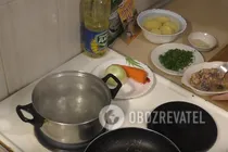 Суп из рыбных консервов - Шаг 1 Суп из рыбных консервов - Шаг 1