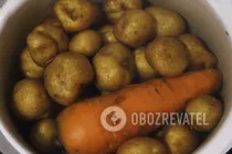 Оливье со свежим огурцом - Шаг 1 Оливье со свежим огурцом - Шаг 1