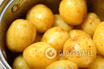 Молода картопля в духовці - Крок 3 Молода картопля в духовці - Крок 3