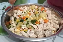 Оливье с кукурузой - Шаг 5 Оливье с кукурузой - Шаг 5