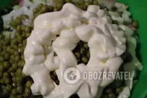 Оливье со свежим огурцом - Шаг 6 Оливье со свежим огурцом - Шаг 6