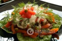 Салат с языком и помидорами - Шаг 7 Салат с языком и помидорами - Шаг 7