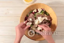 Салат с языком и сыром - Шаг 8 Салат с языком и сыром - Шаг 8