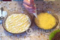 Салат с печенью и сыром - Шаг 8 Салат с печенью и сыром - Шаг 8