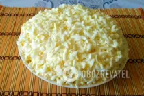 Салат "Невеста" с плавленым сыром - Шаг 10 Салат "Невеста" с плавленым сыром - Шаг 10
