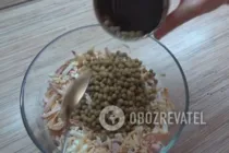Салат с сыром и копченой курицей - Шаг 5 Салат с сыром и копченой курицей - Шаг 5