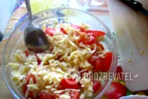 Салат из пекинской капусты с сыром - Шаг 5 Салат из пекинской капусты с сыром - Шаг 5