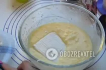 Сирний кекс з родзинками - Крок 4 Сирний кекс з родзинками - Крок 4
